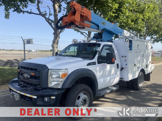 (Dixon, CA) Altec AT37G, Bucket Truck mounted behind cab on 2013 Ford F550 4x4 Service Truck Runs, M