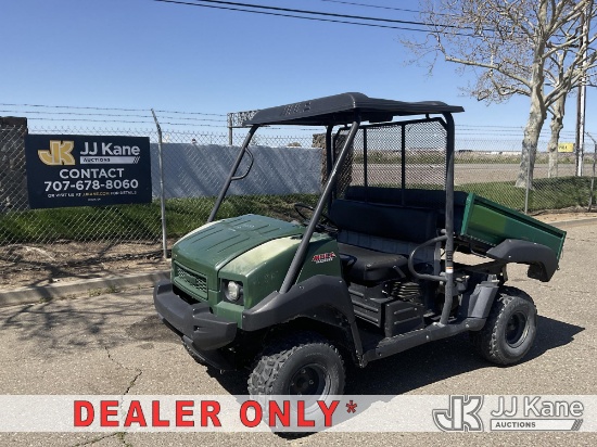 (Dixon, CA) 2012 Kawasaki KAF620 Mule All-Terrain Vehicle Not Running, Condition Unknown) (Missing B