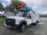 (Dixon, CA) Altec AT37G, Articulating & Telescopic Bucket mounted behind cab on 2013 Ford F550 4x4 S