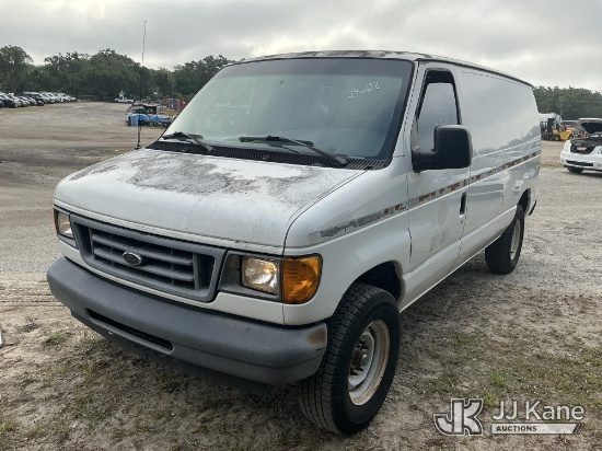(Tampa, FL) 2006 Ford E250 Cargo Van State of FL Unit)(Runs & Moves)(Jump To Start, Body & Paint Dam