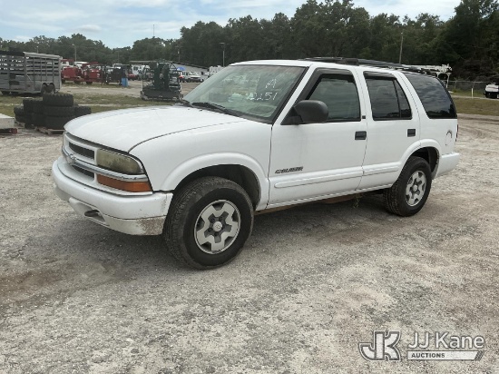 (Tampa, FL) 2003 Chevrolet Blazer 4x4 4-Door Sport Utility Vehicle State of FL Unit) (Runs & Moves)
