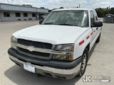 (Thonotosassa, FL) 2003 Chevrolet Silverado 1500 Extended-Cab Pickup Truck State of FL Unit)(Runs & 