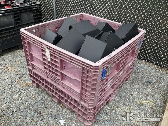 (China Grove, NC) (1) Tote Of Wheel Chock Housings (New/Unused) NOTE: This unit is being sold AS IS/