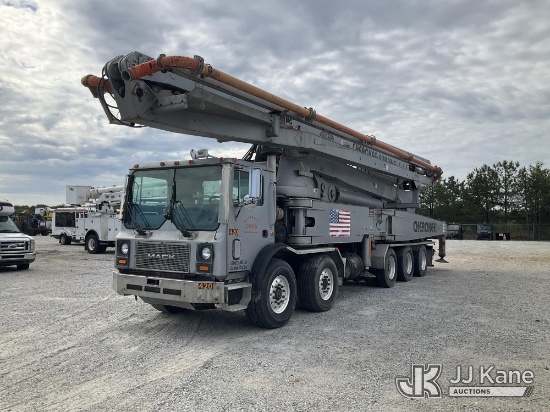 (Villa Rica, GA) Schwing BPL 1200 HDR-23 KVM 52/48, Concrete Pump mounted on 2006 Mack MR688S Quad S