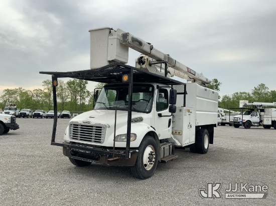 (Verona, KY) HiRanger XT55, Over-Center Bucket Truck mounted behind cab on 2013 Freightliner M2 106
