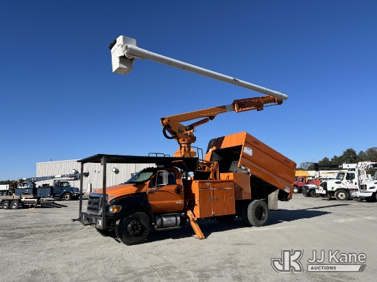 (Chester, VA) Altec LR760E70, Over-Center Elevator Bucket Truck mounted behind cab on 2013 Ford F750