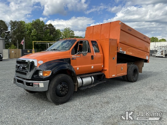 (China Grove, NC) 2015 Ford F750 Extended-Cab Chipper Dump Truck Runs, Moves & Dump Operates) (Jump