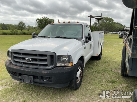 (Tampa, FL) 2004 Ford F350 Service Truck Hillsborough County School Board Unit)(Not Running, Conditi