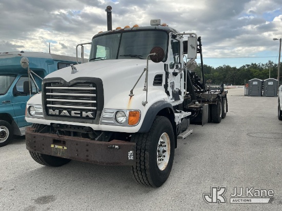 (Tampa, FL) 2005 Mack CV713 Granite Roll Off Truck Hillsborough County BOCC Unit)(Runs, Moves, & Ope