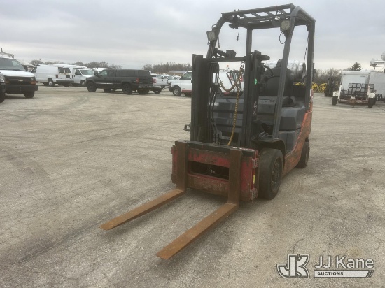 (South Beloit, IL) Toyota 8FGCU25 Solid Tired Forklift Runs, Moves & Operates