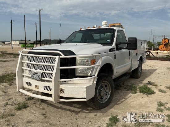 (Junction, TX) 2016 Ford F350 SD 4x4 Service Truck, Co-Operative Owned & Maintained Not Running, Con
