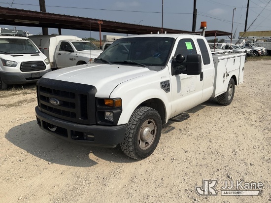 (San Antonio, TX) 2008 Ford F350 SD Extended-Cab Service Truck Runs & Moves) (Check Engine Light On,