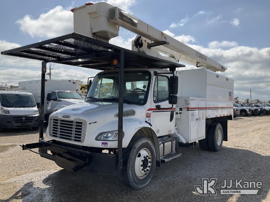 (Waxahachie, TX) Terex XT PRO 56, Over-Center Bucket Truck mounted behind cab on 2016 Freightliner M