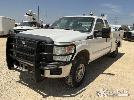 (Big Spring, TX) 2015 Ford F250 4x4 Extended-Cab Service Truck Runs & Moves) (Jump To Start