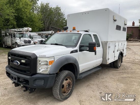 (Des Moines, IA) 2011 Ford F550 4X4 Enclosed High-Top Service Truck Runs & Moves) (Brake Fluid Leak,
