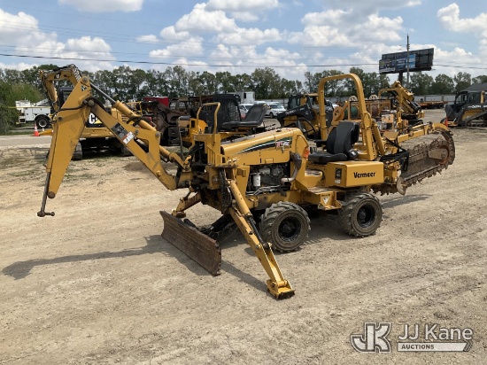 (South Beloit, IL) 2018 Vermeer RTX450 Rubber Tired Trencher Runs, Moves, Operates)(Digging Bucket M