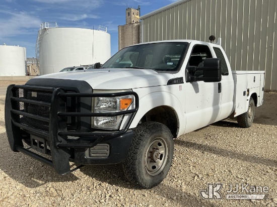 (Roscoe, TX) 2015 Ford F250 SD Extended-Cab Service Truck Runs & Moves) (Jump To Start