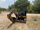 (San Antonio, TX) Cat 302.7D Mini Hydraulic Excavator Not Running, Condition Unknown, Missing Engine