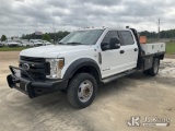 (Byram, MS) 2019 Ford F450 4x4 Crew-Cab Flatbed/Service Truck Runs & Moves