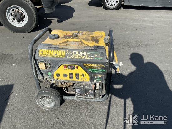 (Jurupa Valley, CA) Champion Dual Fuel Generator (gas & propane powered) (Used ) NOTE: This unit is 