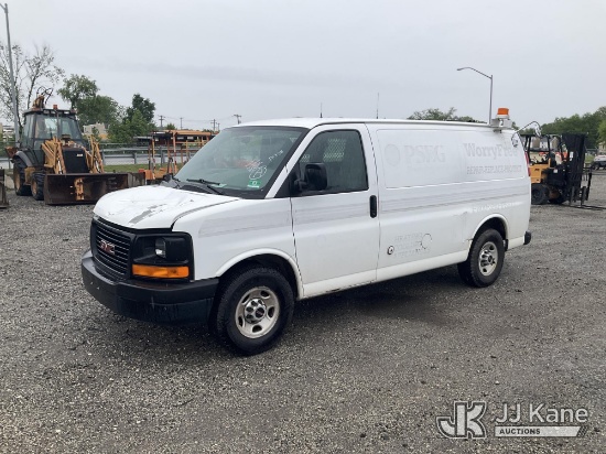 (Plymouth Meeting, PA) 2012 GMC Savana G3500 Cargo Van Runs & Moves, Oil Pressure Light On, Stop Eng