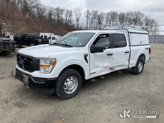 (Shrewsbury, MA) 2021 Ford F150 4x4 Hybrid Crew-Cab Pickup Truck Runs & Moves) (Major Body Damage, A