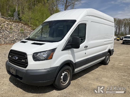 (Shrewsbury, MA) 2017 Ford Transit-350 Cargo Van Runs & Moves) (Cracked Windshield, Rust Damage