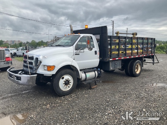 (Plymouth Meeting, PA) 2015 Ford F750 Flatbed Truck Danella Unit) (Runs & Moves
