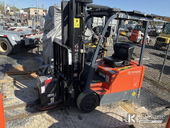 (Rome, NY) 2012 Toyota 7FBEU15 Solid Tired Forklift Runs, Moves & Operates, Charger Untested, Body &