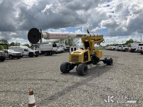 (Louisville, OH) 2020 Jarraff Mini Articulating Rubber Tired Tree Saw Runs) (Flat Tire, Hydraulic Le