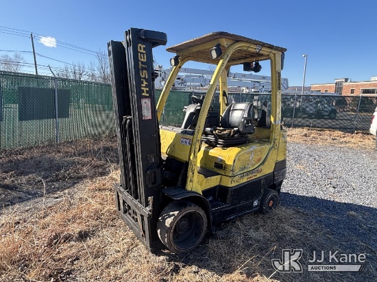 (Plains, PA) 2012 Hyster S50FT Solid Tired Forklift Does Not Run Or Move, No LPG Tank, No Forks, All