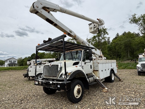 (Cuba, NY) Altec AA755-MH, Material Handling Bucket Truck rear mounted on 2011 International 7300 4x