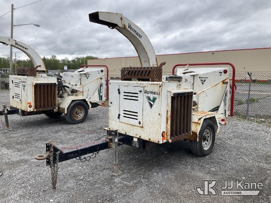(Rome, NY) 2014 Vermeer BC1000XL Portable Chipper (12in Drum), Trailer Mounted Seller states-Bad Eng