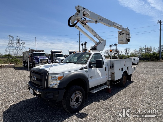 (Plymouth Meeting, PA) Altec AT37G, Articulating & Telescopic Bucket Truck mounted behind cab on 201