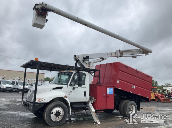 (Rome, NY) Altec LRV58, Over-Center Bucket Truck mounted behind cab on 2006 International 4300 Chipp