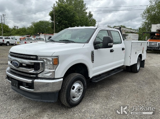 (Plymouth Meeting, PA) 2022 Ford F350 4x4 Crew-Cab Enclosed Service Truck Danella Unit) (Runs & Move