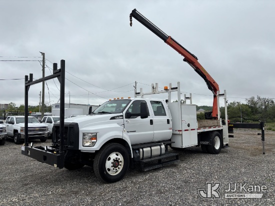 (Plymouth Meeting, PA) Palfinger PK10000, Hydraulic Knuckle Boom Crane rear mounted on 2017 Ford F75