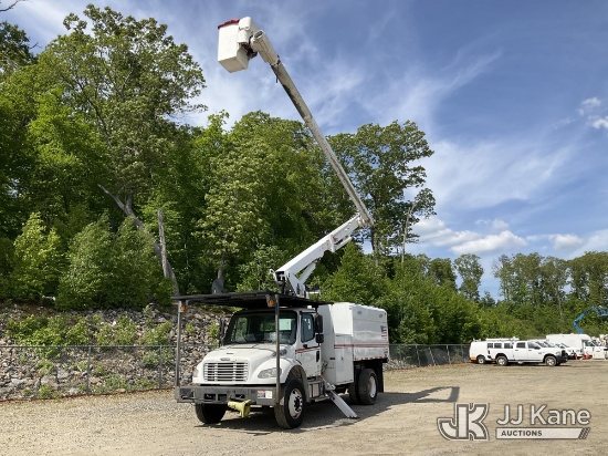 (Shrewsbury, MA) Altec LR758, Over-Center Bucket Truck mounted behind cab on 2015 Freightliner M2 10
