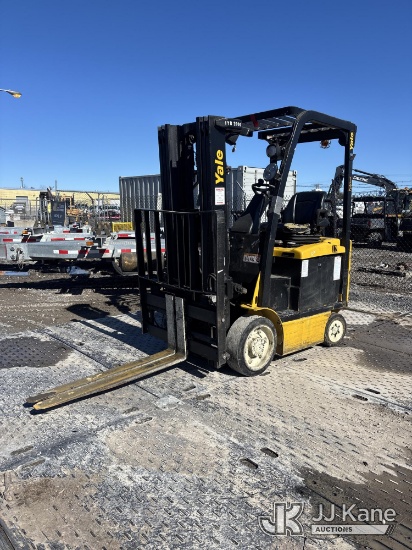 (Rome, NY) 2011 Yale ERC-050VG Solid Tired Forklift Batteries Low, Runs, Moves & Operates, Body & Ru