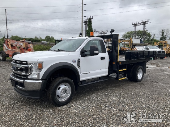 (Plymouth Meeting, PA) 2021 Ford F550 4x4 Flatbed Truck Danella Unit) (Runs & Moves