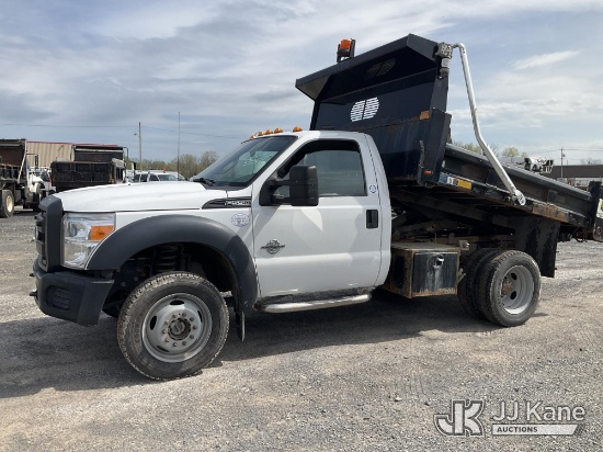 (Rome, NY) 2015 Ford F550 4x4 Dump Truck Runs, Moves & Dump Operates, Body & Rust Damage