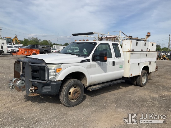 (Plymouth Meeting, PA) 2011 Ford F350 4x4 Extended-Cab Service Truck Runs & Moves, Check Engine Ligh