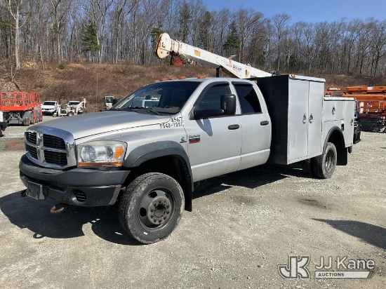 (Shrewsbury, MA) 2008 Dodge Ram 5500 4X4 Service Truck Runs & Moves) (Aftermarket Exhaust, Crane Ope