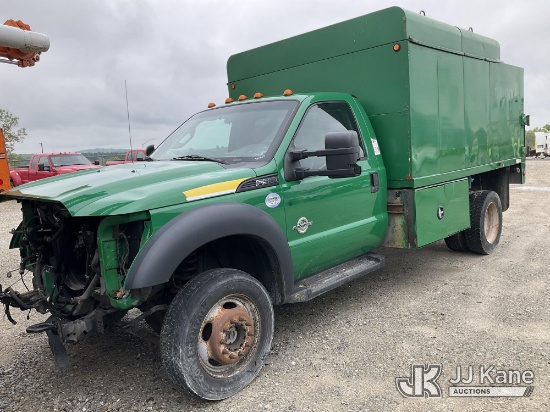 (Shrewsbury, MA) 2015 Ford F550 4x4 Chipper Dump Truck Not Running, No Crank, Drivetrain Condition U