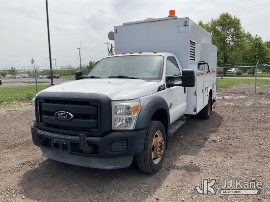 (Louisville, OH) 2012 Ford F550 Enclosed Service Truck Runs & Moves) (Check Engine Light On, Engine
