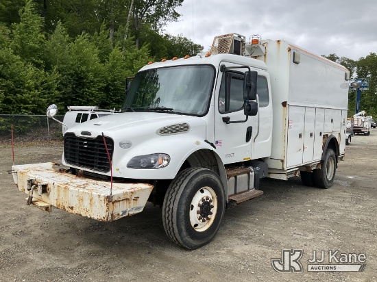 (Shrewsbury, MA) 2015 Freightliner M2 106 Extended-Cab Enclosed Utility Truck Runs & Moves In Low Ra