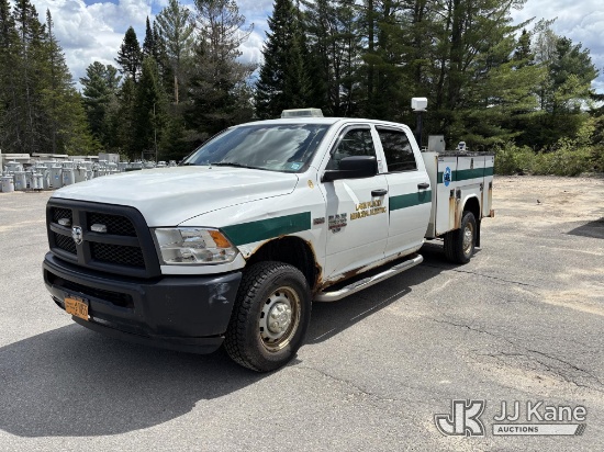 (Lake Placid, NY) 2013 RAM 2500 4x4 Crew-Cab Service Truck Runs & Moves) (Body, Rust & Paint Damage,