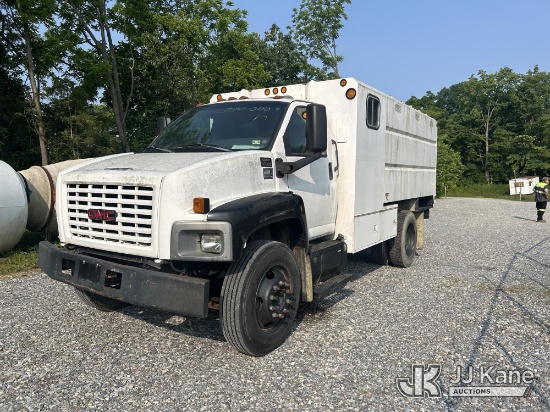 (Hagerstown, MD) 2005 GMC C6500 Chipper Dump Truck Not Running, Condition Unknown, Body & Rust Damag