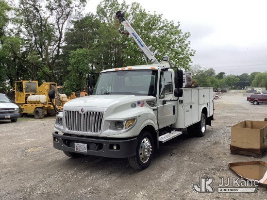 (Harmans, MD) 2012 International Terrastar Utility Truck Runs, Moves & Crane Operates
