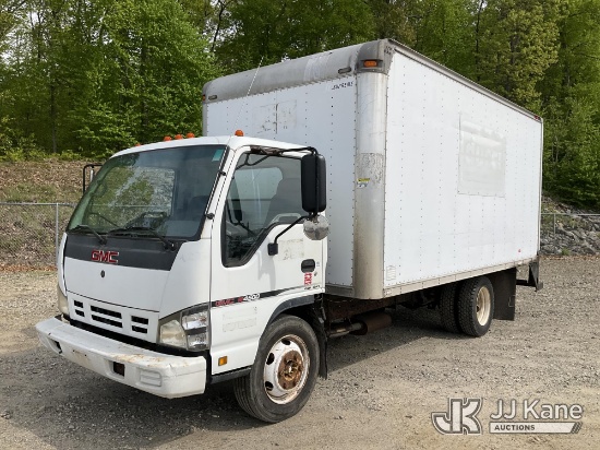 (Shrewsbury, MA) 2006 GMC W4500 Van Body Truck Runs & Moves) (Damaged Passenger-Side Mirror, Rust Da